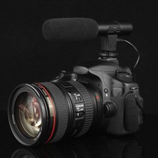 3C Store Profesyonel Kondenser Mikrofon 3.5mm Kayıt Mikrofonu Dslr Kamera Video Dv Kamera Tek Mikrofon Içın Röportaj Mikrofonu (Yurt Dışından)