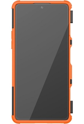 Dacare Xiaomi Redmi K40 Gaming Için Stand Tasarım Pc + Tpu Hibrit Telefon Kılıfı - Turuncu (Yurt Dışından)
