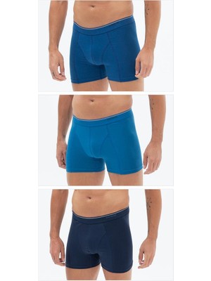 Blackspade Erkek Boxer 3'lü Paket Tender Cotton 9673 - Lacivert Mavi Denim
