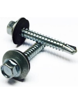 TUĞRA HIRDAVAT Trapez Panel Çatı Vidası 5.5X25 mm 100 Adet Matkap Uçlu Çatı Vidası