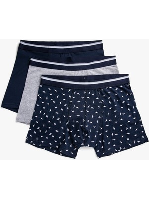 Koton Erkek Pamuklu 3'lü Basic Boxer Set