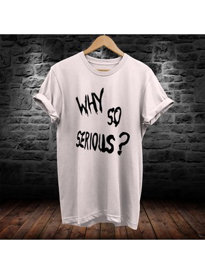 Remonz Why So Serious Baskılı %100 Pamuk Oversize T-Shirt Büyük Beden Tişört