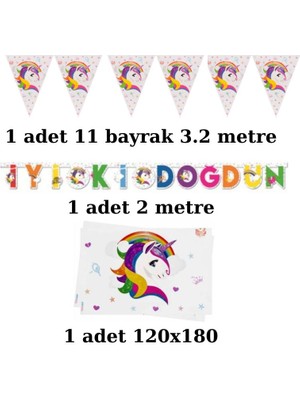 Party Gross Unicorn Doğum Günü Parti Seti Lisanslı16 Kişilik