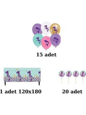 Party Gross Deniz Kızı Doğum Günü Parti Seti 16 Kişilik