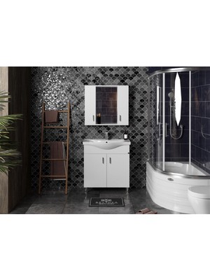 Belinza Eva Banyo Dolabı Takımı Beyaz 80 cm
