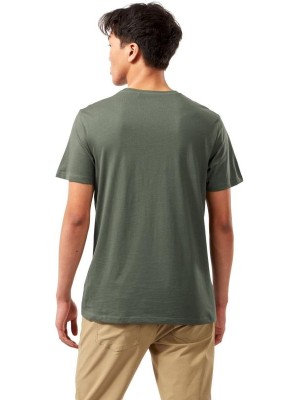 Craghoppers Mens Mightie Ss T-Shirt Erkek Haki Kısa Kollu Tişört CMT936