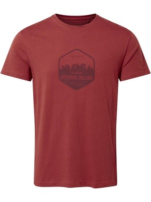 Craghoppers Mens Mightie Ss T-Shirt Erkek Bordo Kısa Kollu Tişört CMT936