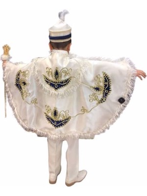 Pazarsen Sünnet Kıyafeti Krem Renk 9 Parça Set