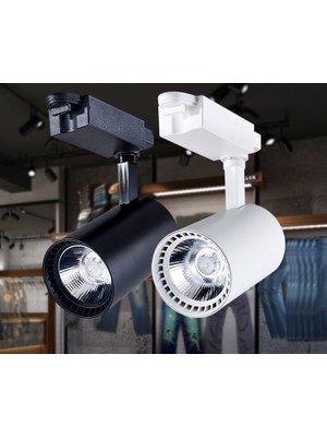 ZMR 4 Adet 30 Watt LED Ray Spot Lamba Tavan Armatürü 1 Metre Raylı