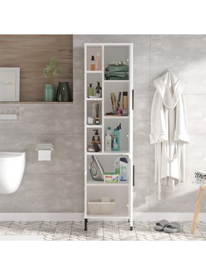 Robin Home Bianca Çok Amaçlı Dolap Banyo Dolabı Beyaz