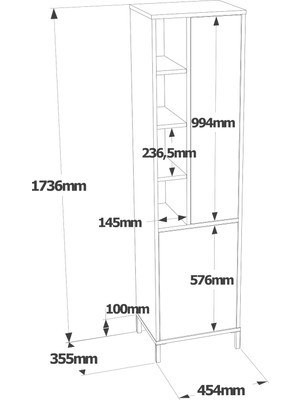 Robin Home Bianca Çok Amaçlı Dolap Banyo Dolabı Beyaz