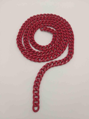 Angel Çanta Aksesuar Renkli Metal Zincir Kırmızı 120 cm