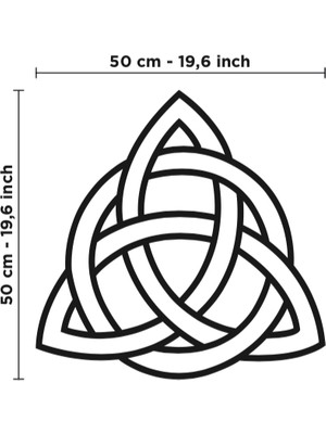 Lord Reklam Triquetra Tribal 50X50 Pleksi Duvar Tablosu