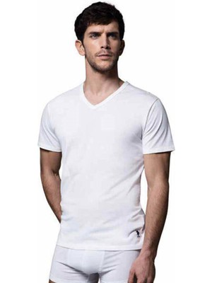 U.S. Polo Assn. Erkek 2'li V Yaka Kısa Kol Atlet 80199