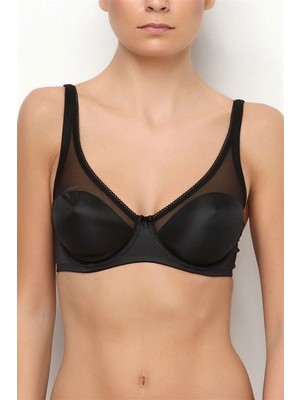 Anıl Tül Detaylı Yumuşak Kaplı Balenli Minimizer Sütyen 3592