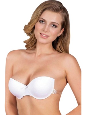 Arkası Şeffaf Balenli Push Up Sütyen 3689
