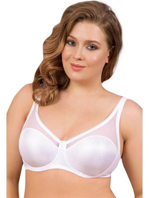 Anıl Tül Detaylı Yumuşak Kaplı Balenli Minimizer Sütyen 3592