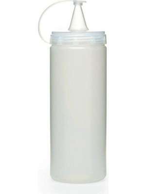 Buffer  Şeffaf Kapaklı Sızdırmaz Yağlık Sosluk Şişesi Plastik yağdanlık 400 Ml. AP-9028