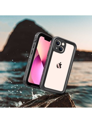 Fogy iPhone 13 Mini (5,4) Uyumlu Kılıf Su Geçirmez Yüksek Darbe Emici 360 Tam Koruma Silikon