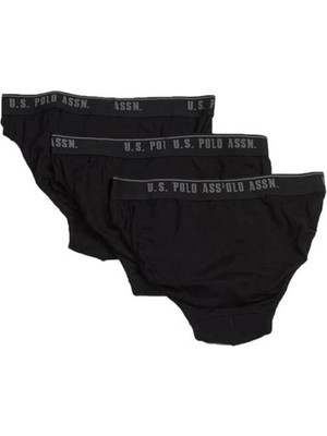 U.S. Polo Assn. Bel Lastiği Baskılı Düşük Bel Slip 3'lü Paket 83057