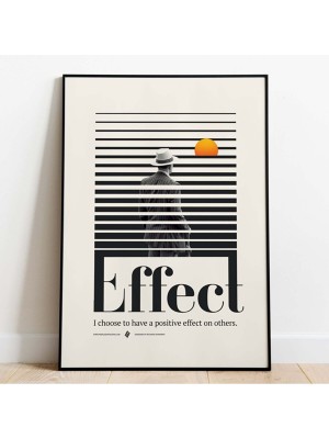 Minimal Reklam Dijital Effect Çerçevesiz Poster/afiş