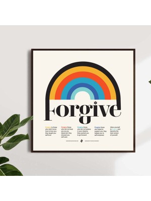 Minimal Reklam Dijital Forgive Çerçevesiz Poster/afiş