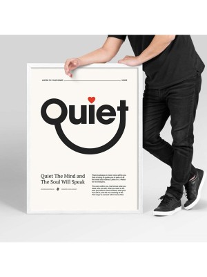 Minimal Reklam Dijital Quiet Çerçevesiz Poster/afiş