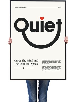 Minimal Reklam Dijital Quiet Çerçevesiz Poster/afiş