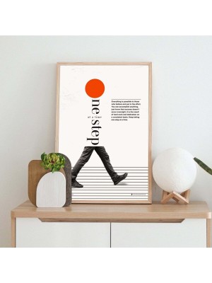 Minimal Reklam Dijital One Step Çerçevesiz Poster/afiş