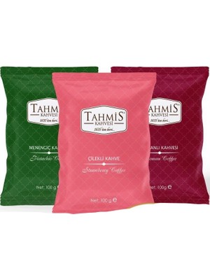 Tahmis Menengiç Osmanlı Dağ Çilekli Aromalı Türk Kahvesi Seti 3'lü 100 gr