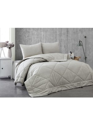 Komfort Home Çift Kişilik %100 Pamuk Kumaş Silikon Dolgulu Yorgan+Yastık /g2