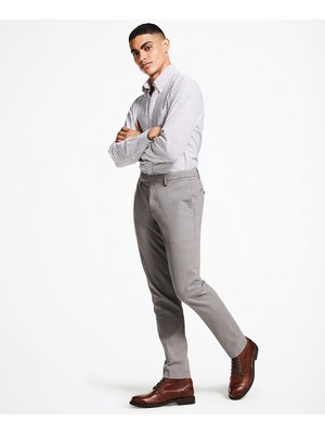 Brooks Brothers Erkek Gri Soho Kesim Streç Chino Pantolon