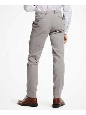 Brooks Brothers Erkek Gri Soho Kesim Streç Chino Pantolon