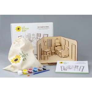 Le Petit Art Van Gogh’un Odası | 3 Boyutlu Birleştirilebilir Ahşap Maket ve Boyama Seti