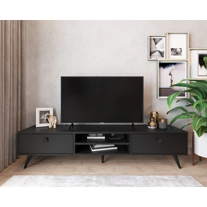Robin Home Arya Tv Ünitesi Televizyon Sehpası Ahşap Ayak 175 cm Siyah Ar5
