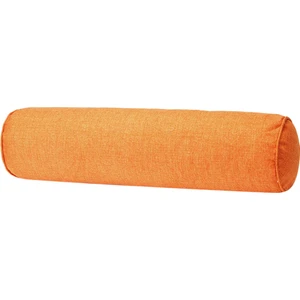 F Fityle Katı Renk Pamuk Keten Silindirik Lomber Destek Yastık Turuncu (Yurt Dışından)
