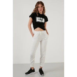 Pamuklu Beli ve Paçası Lastikli Basic Jogger Eşofman Altı Bayan Eşofman Altı 5864171