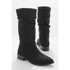 Siyah Süet  Kadın Bot & Bootie K02527282802