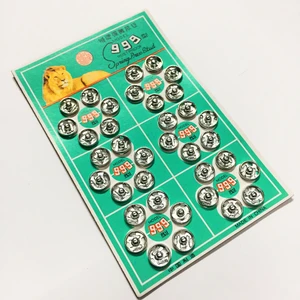Sermet Süs Dünyası 1 Kart Çıtçıt Düğme Gümüş Renk 1no (10MM) 36 Adet