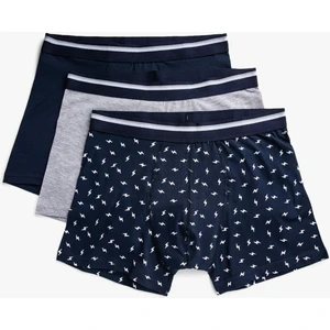 Erkek Pamuklu 3'lü Basic Boxer Set
