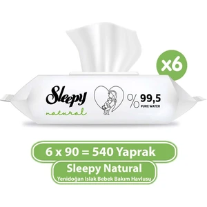 Natural Yenidoğan Islak Bebek Bakım Havlusu 6X90 (540 Yaprak)
