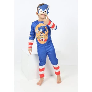 Masho Trend Baskılı Kirpi Sonic Kostümü - Sonic The Hedgehog Costum - Sonic Cosplay