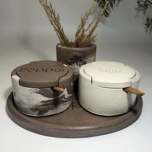 RocArt Home Beton Celery Tuzluk Biberlik Set