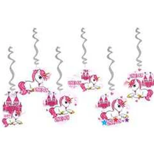 Parti Sürprizi Unicorn Tavan Süs 70 cm 6 Adet