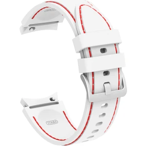 Zshskj Samsung Galaxy Watch4 Için Silikon Dikişli Yedek Saat Kayışı (Yurt Dışından)