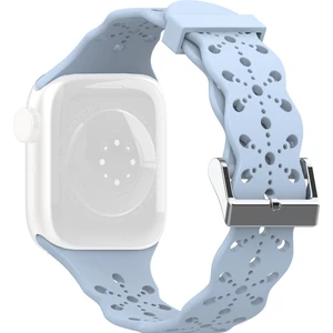 Zshskj Dantel Silikon Kordonlu Saat Apple Watch Uyumlu Series 7 45MM / 6&se&5&4 44MM/3&2&1 42MM (Yurt Dışından)