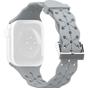 Zshskj Dantel Silikon Kordonlu Saat Apple Watch Uyumlu Series 7 45MM / 6&se&5&4 44MM/3&2&1 42MM (Yurt Dışından)