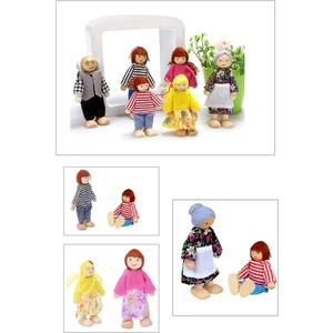 Ayas Eğitici Oyuncak Ahşap Parmak Kukla Aile Seti - Terapi Oyun Grubu