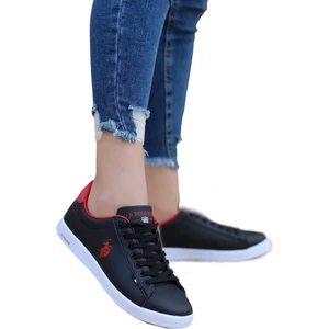 U.S. Polo Assn. Franco Uspa Siyah Kırmızı Kadın Sneaker Günlük Spor Ayakkabı Fx V5