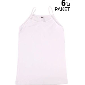 Ribana Ip Askılı Kadın Atlet 135 6 Lı Paket | Beyaz